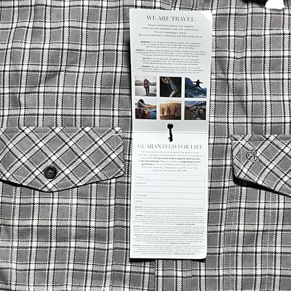 Craghoppers Men's Kiwi LS Check Flannel Shirt Small Gray - Picture 7 of 10